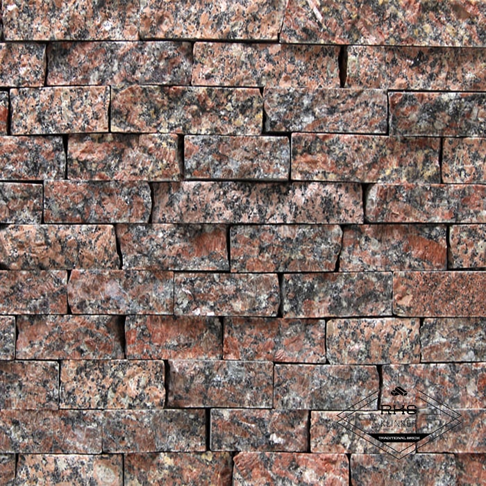 Фасадный камень Горбушка (лапша) — Гранит Красный Микс в Тамбове